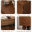Modern Nut-Brown Solid Wood Accent Cabinet
