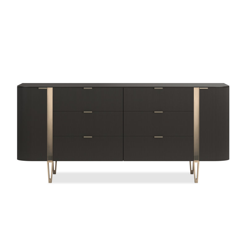 Love 78'' Solid Wood Sideboard, Brown