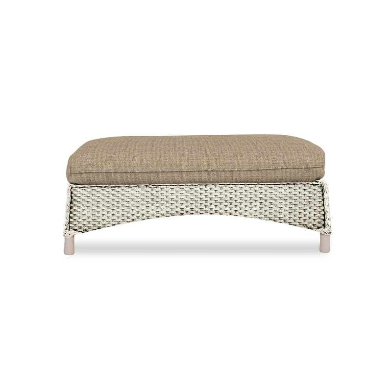 Mandalay Outdoor Ottoman, Demo Skyway, Linen