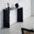 Black Rectangular Solid Wood Console Table-107519597