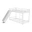Lit superposé simple robuste en métal avec glissade - Conception peu encombrante pour les enfants et les adolescents, cadre durable pour jouer et dormir, assemblage facile