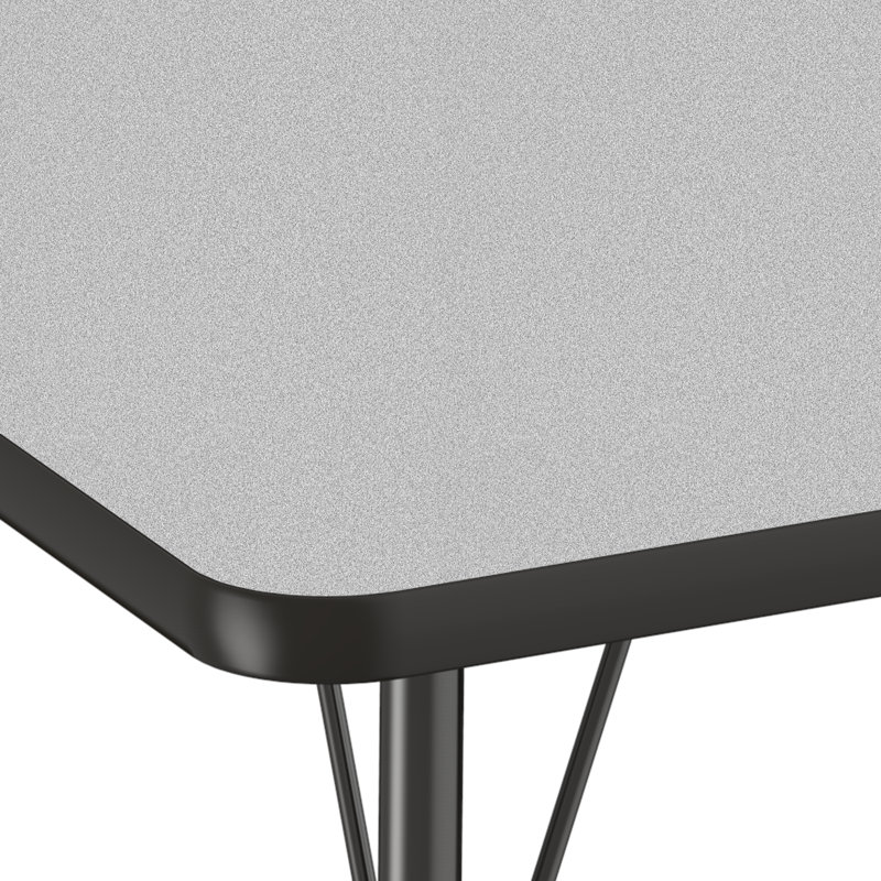 Table d'activité rectangulaire à hauteur réglable en forme de T, Gris / Noir, Roulement à bille standard, 36 po x 60 po