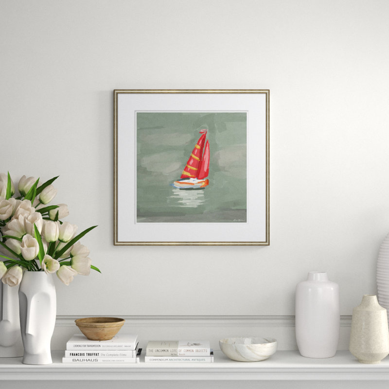 Red Sloop Giclee Print by Dana Gibson