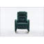 Chaise berçante Teddy en tissu avec repose-pieds réglable, vert