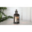 25cm High Antique Black Metal Lantern Candle Holder