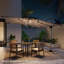 Parasol extérieur en porte-à-faux pour patio 120 pi 10 pi avec lumières DEL Gentle Chic-85856857