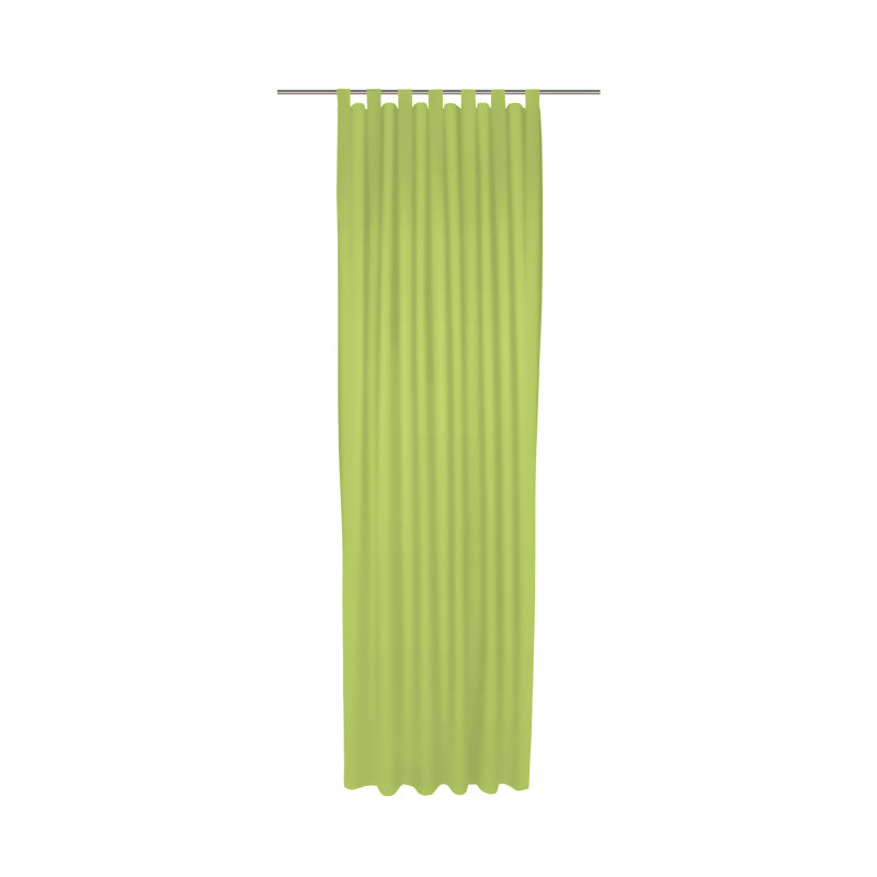 Polyester Blackout Tab Top Curtain Panel, 142cm Width x 345cm Drop, Lime