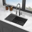 Évier de cuisine noir en acier inoxydable - cuve de cuisine encastrée 30 "x 18" x 9 "à cuve simple en acier inoxydable de calibre 16 avec profondeur de 9 pouces