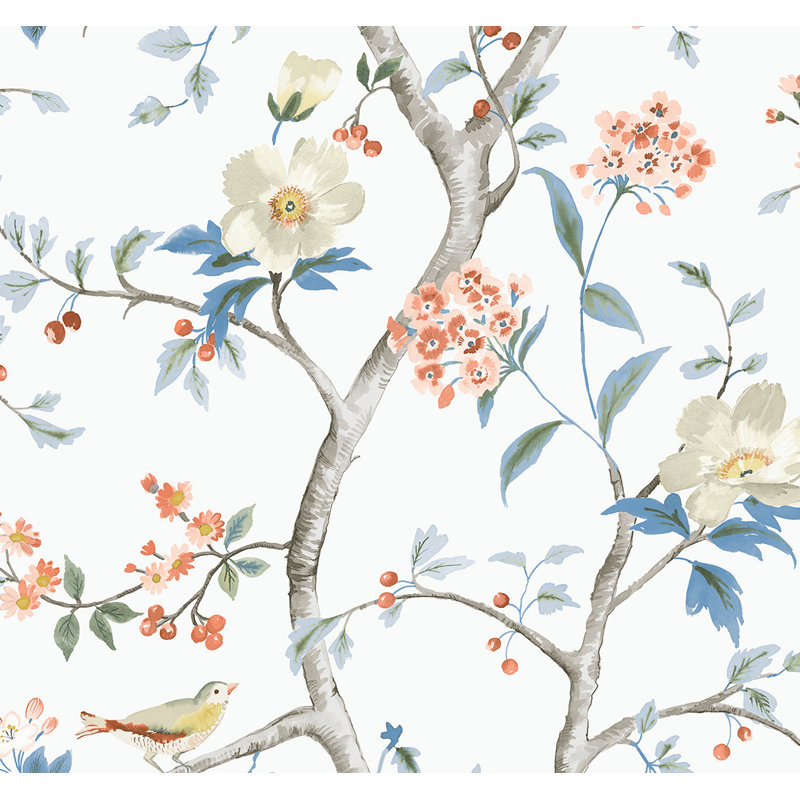Balam 27' L x 27" W 3D Embossed Wallpaper Roll, Spicy