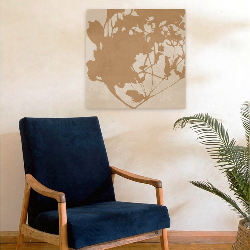 Art mural abstrait abstrait ocre Wabi-Sabi I, H 24 po x l 24 po