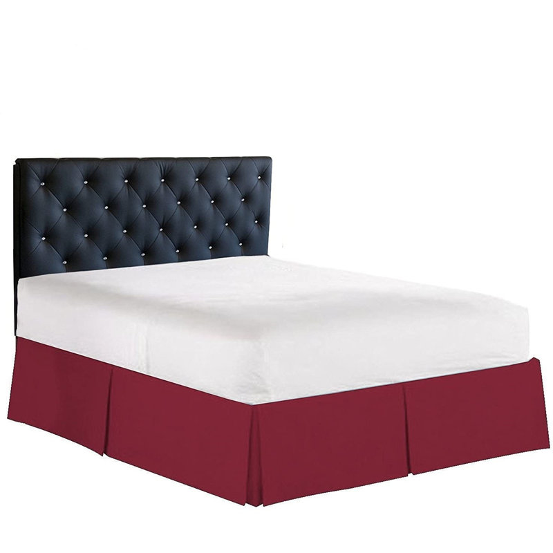 Ruffled Bed Skirt, Full, Burgundy