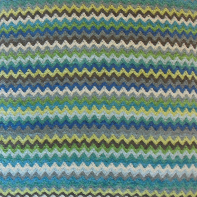Coussin décoratif en zigzag Taysia, Hauteur (26 po) x largeur (26 po), Verre d'eau