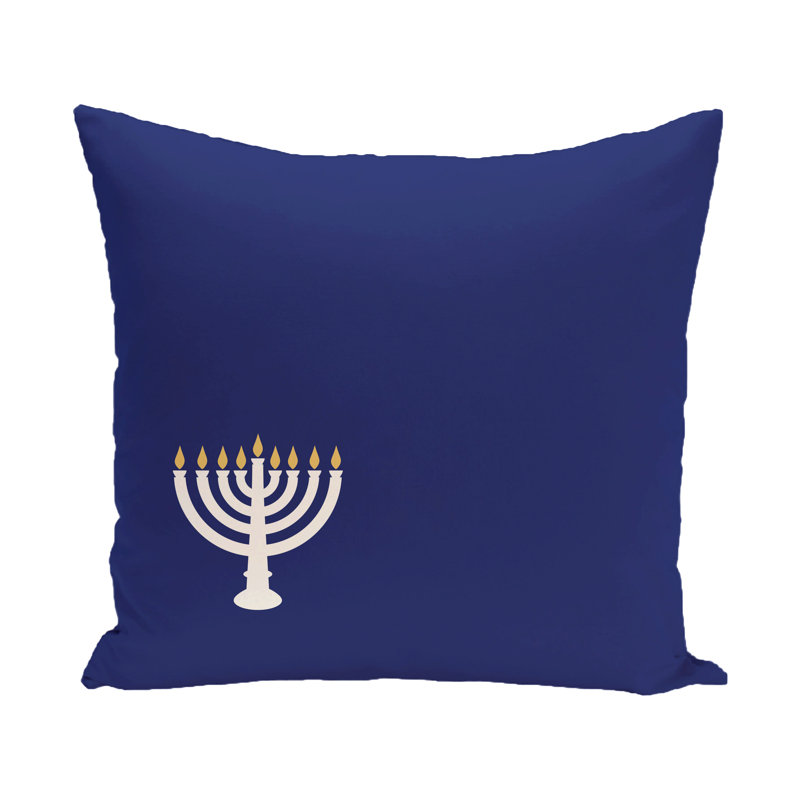 Housse et insert de coussin carré Holiday Holiday Eight Days of Light, H 16 po x l 16 po, Bleu
