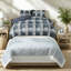 Ensemble de literie confortable en microfibre de style bleu marine pour toutes les saisons