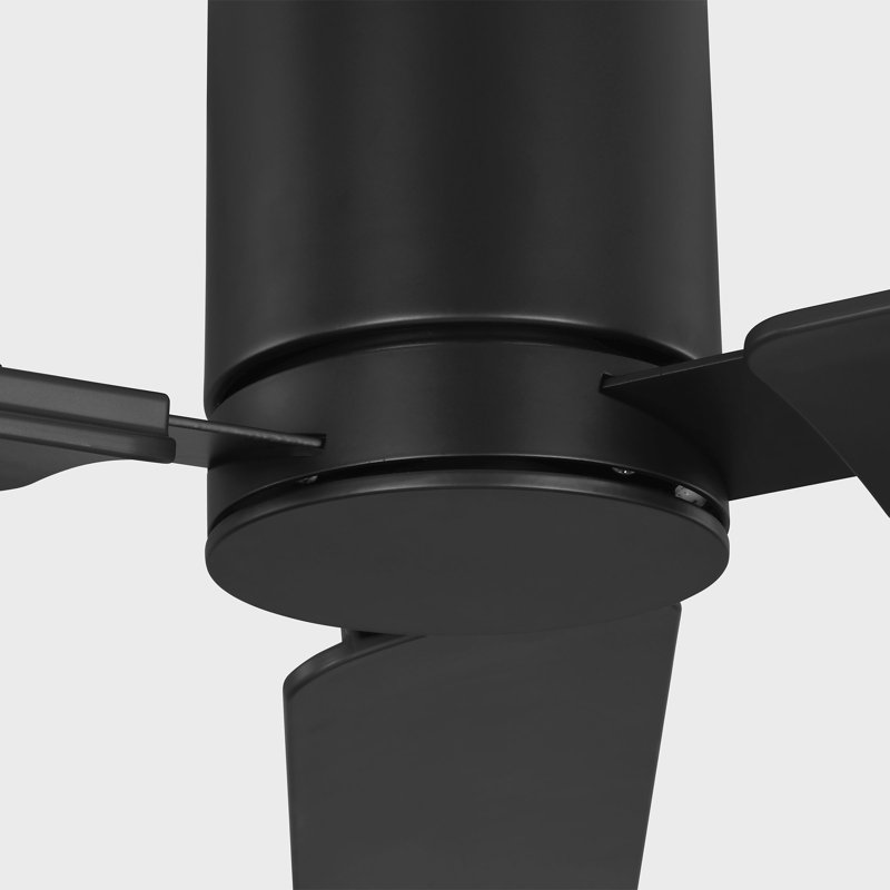 Visual Comfort Fan Cleancut Smart 54 LED Indoor Ceiling Fan with Threaded Downrod, Matte White ABS blades and Handheld Remote