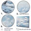 «Snow Winter Charm By The Lake» - Ensemble de décoration murale neige-107762021-107762024