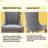 Solid Wood Fabric Upholstered Kitchen Chairs Dining Chairs Set of 2-2114706256-2133233305