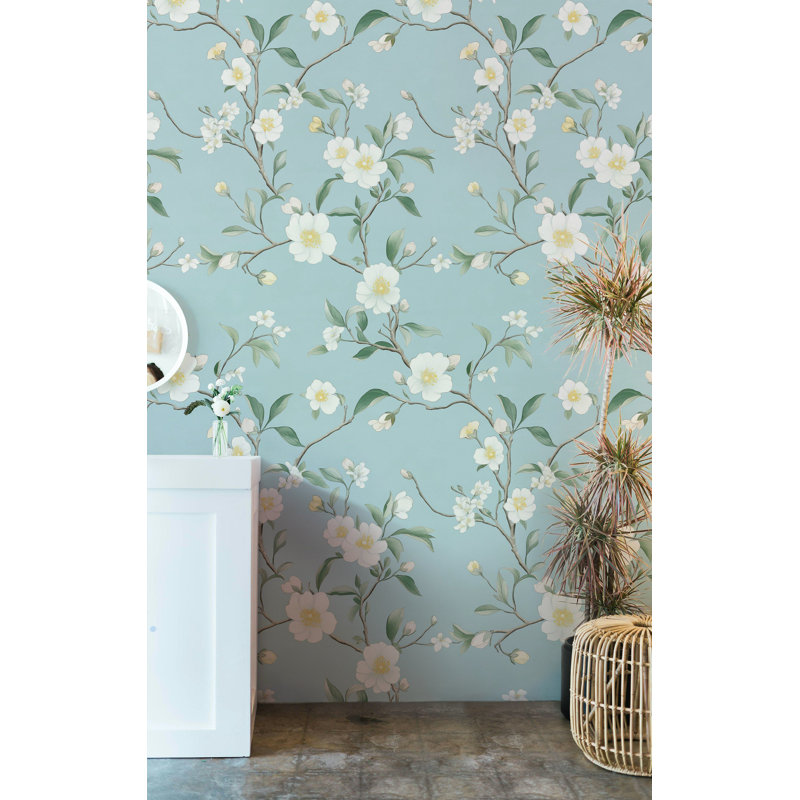Papier peint floral délicat à l'aquarelle