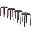 Tabouret court en bois massif 18,5 po-349881914