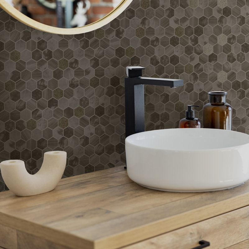 Hexara Tile, Brown