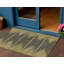 Tapis intérieur lavable abstrait gris foncé et doré 3 pi x 5 pi
