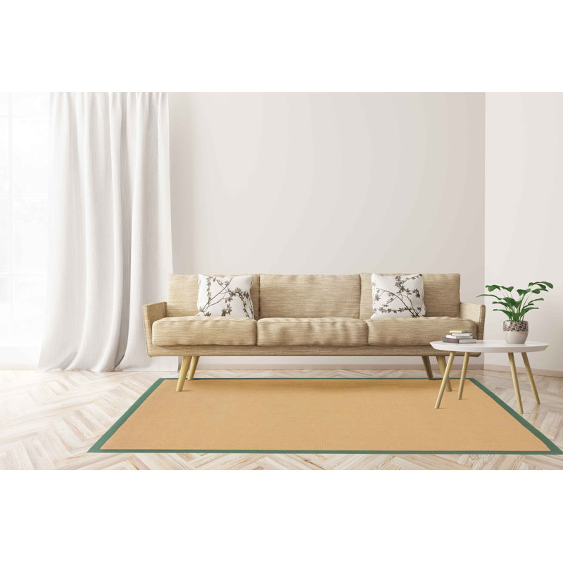 Sisal Hand Woven Green Rug, Rectangle 200 x 290cm