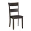 Ensemble de 2 chaises d'appoint en noyer patiné