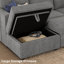 Canapé modulaire de rangement en U avec deux repose-pieds-348745473