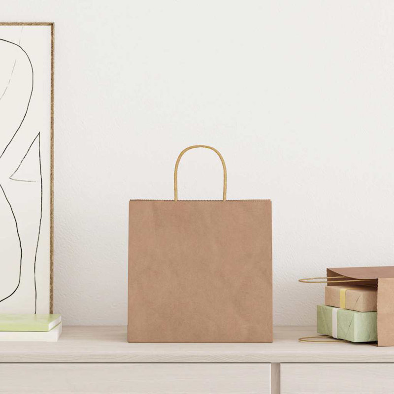 Adaela Gift Wrap Storage, Brown, 49cm H x 54cm W x 15cm D