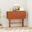 Foldable Dining Table for 2-4 People Extendable Table with Rubber Wood Legs Brown-118773699