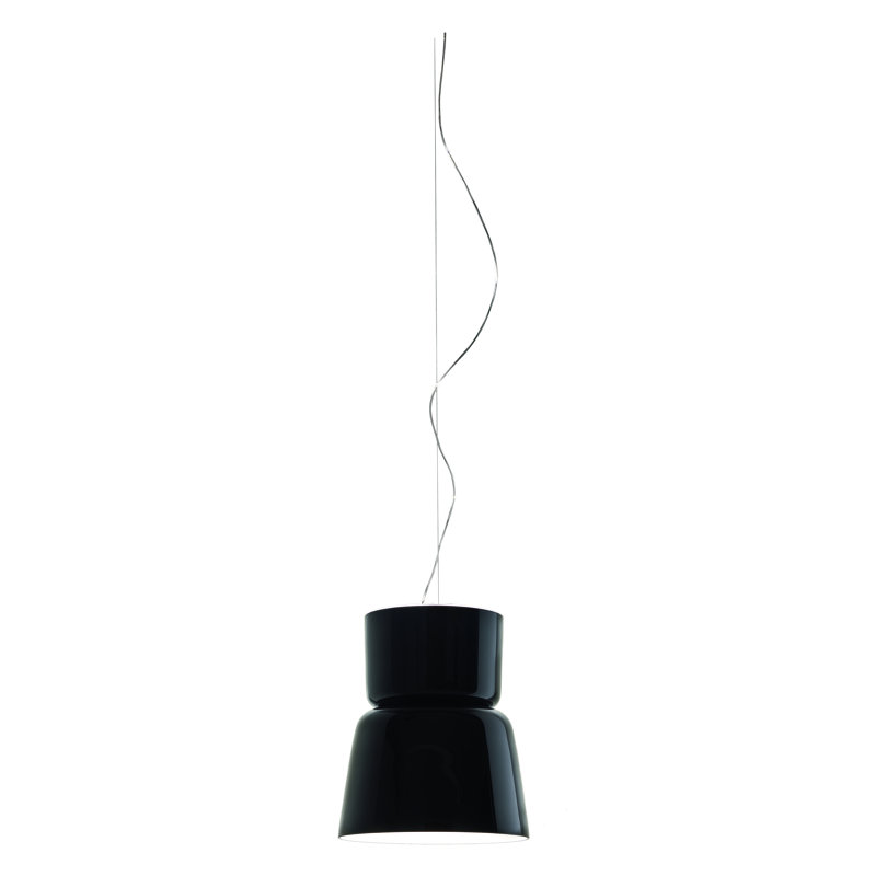 3 - Light Chrome LED Cone Pendant, Glossy Black, Yes