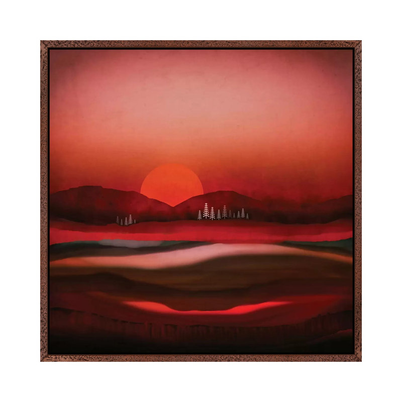 Solitude - Print on Canvas, Brown Framed, 66.04 cm H x 66.04 cm W