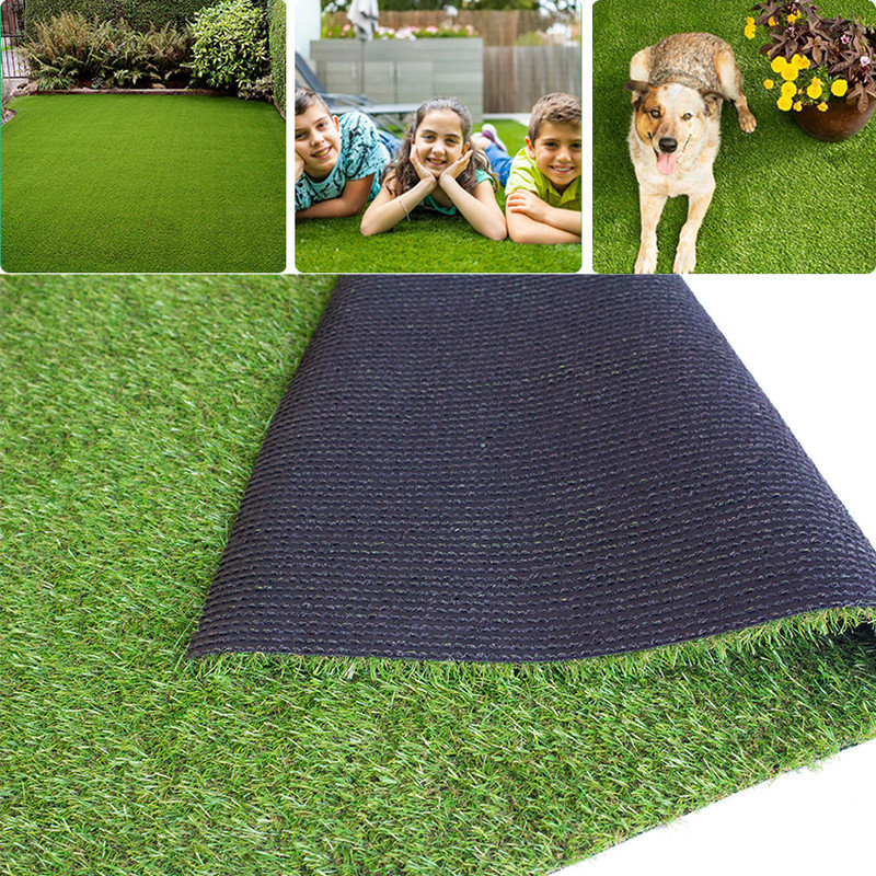 Tapis d'extérieur en gazon artificiel pour l'extérieur, H 0,78 po x l 12 po x P 252 po