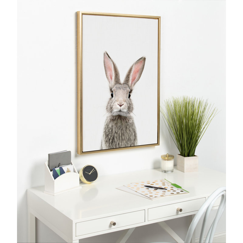 Reproduction d'art sur toile encadrée par Animal Studio, H 33 po x l 23 po x P 1,63 po, Cadre doré