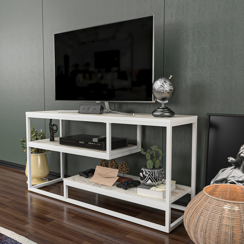 Meuble télé 47 po pour téléviseur de 55 po ou moins Lorin, Éphèse / blanc