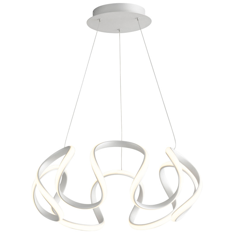 Lustre géométrique unique à 1 lumière Amarveer, Graphite argenté, H 103,75 po x l 22 po x P 22 po