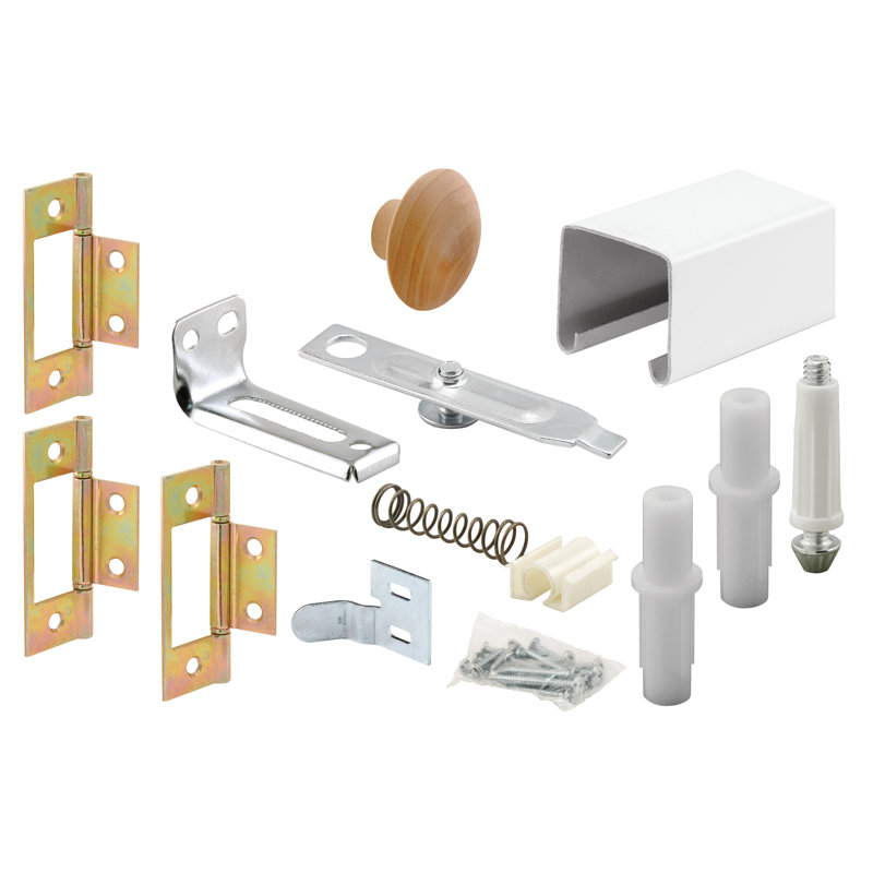 Ensemble de rail de porte de placard pliable Prime-Line, H 26,38 po x l 2,5 po x P 2,13 po
