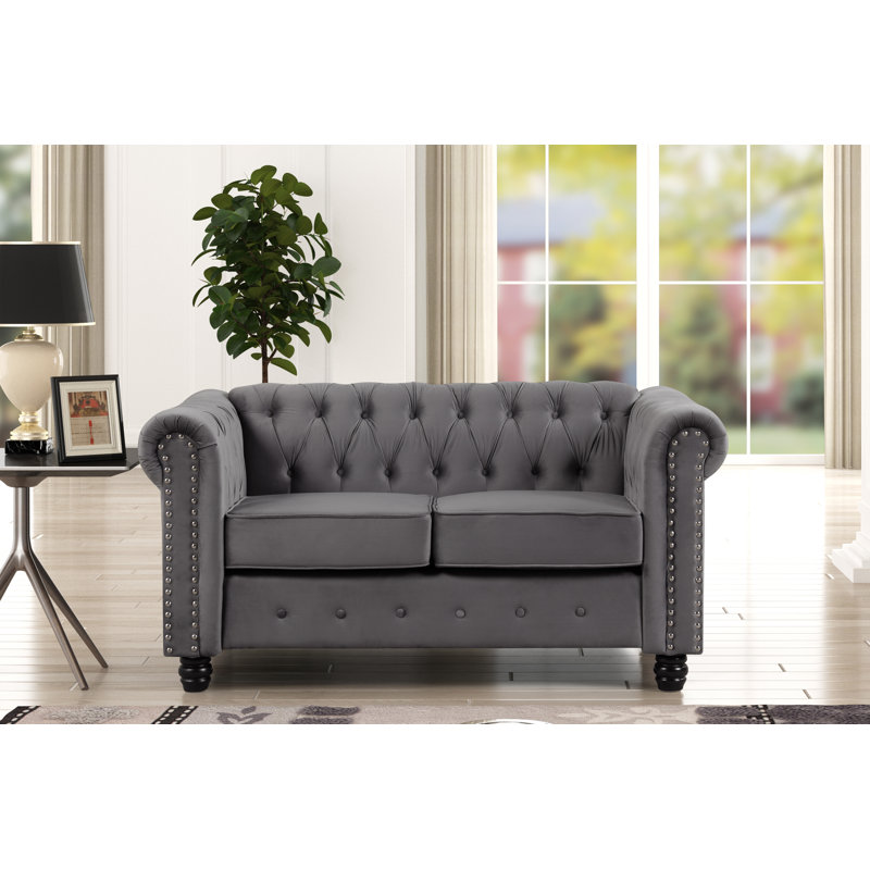 Leite 2 - Piece Living Room Set, Dark Gray