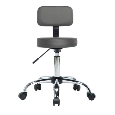 Gundrath Adjustable Office Chair, Faux Leather Computer Chair with Wheels, Rolling Office Chairs by Hokku Designs