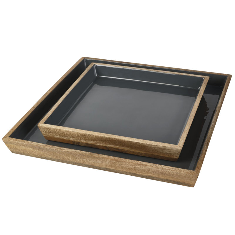 Gourmet Basics by Mikasa Samara Serving Tray Set, 2 Piece