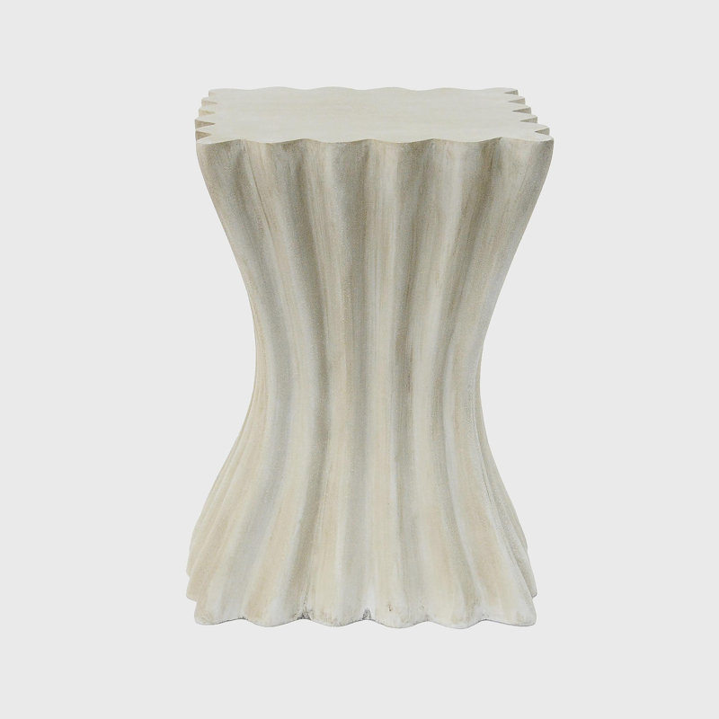 MGO Archaistic Wavy Side Table, Antique Brown