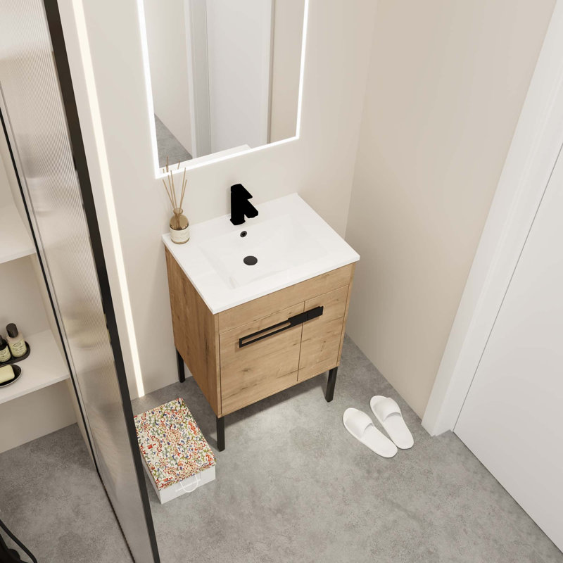 Meuble-lavabo avec lavabo, meuble-lavabo autoportant ou flottant, 24"