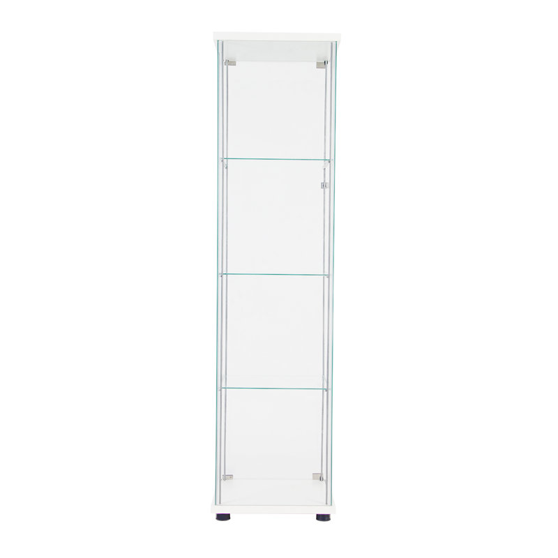 Vitrine à une porte avec 4 tablettes