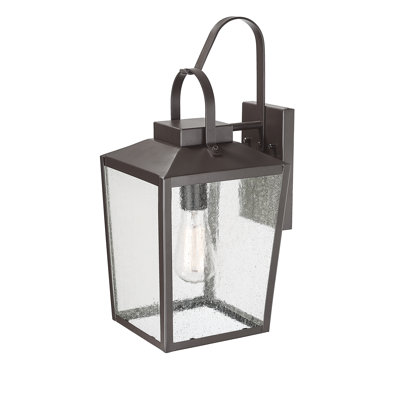 Keavi 1 Light Steel 16" Tall Outdoor Wall Sconce