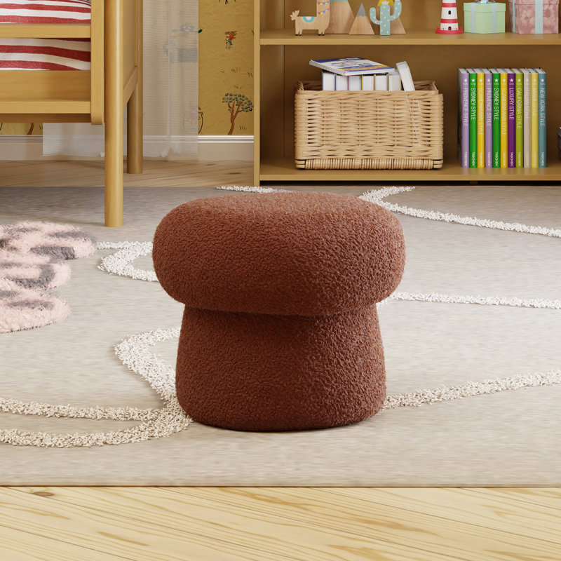 Mini Mushroom Pouf, Rouge Teddy Loop