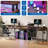 79" U-Shaped Computer Desk, Power Outlets & LED Lights with Monitor Stand for Home Office-391124944