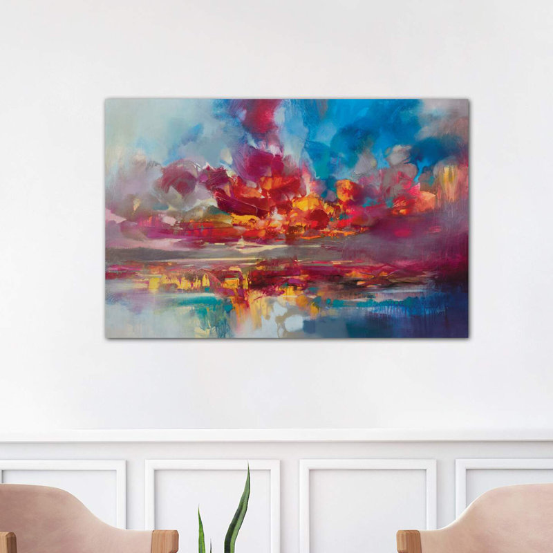 Red Energy by Scott Naismith - Wrapped Canvas Painting, 66.04 cm H x 45.72 cm W x 1.91 cm D