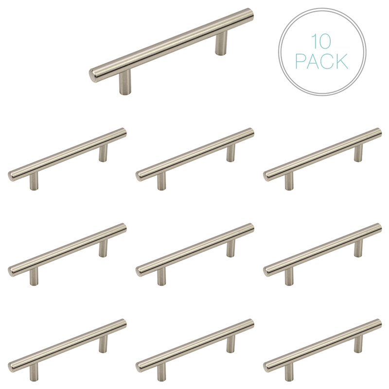 3 3/4" Center to Center Bar Pull, Brushed Satin Nickel