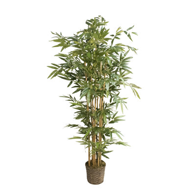 Tall High End Realistic Silk Bamboo Tree in Basket