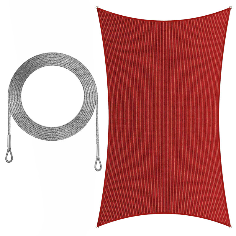 Rectangle Shade Sail, 8ft. x 10ft., Red